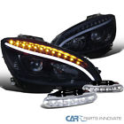 L12-lhpbw20408gtm Carpartsinnovate Benz Glossy Black Projector Headlights Clear Fog Lamps