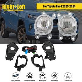 Bt43650b Labwork For Toyota Rav4 2023-2024 Fog Lights Assembly Led Lamp Clear With Switch Wiring Set