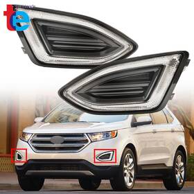 Tr49950 Labwork For Ford Edge 2015-2018 Front Led Drl Fog Lights Driving Lamps Driver Passenger