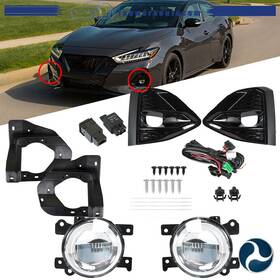 La1598850cm Labworkauto Rh Lh Side Led Fog Lights For Nissan Maxima 2020-2021 With Bezels Wiring Switch