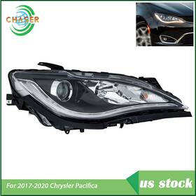 68370846ad Labworkmoto For 2017-20 Chrysler Pacifica Right Side Headlight Assy Hid With Led Drl Black Trim