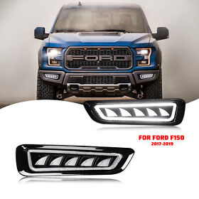 Gd-0015b Led Fog Lights Running For Ford F-150 Raptor 2017-2018 Three-color Lamps