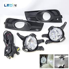 Mslafl-0034-lb01 Ledin For 2011-2014 Chevrolet Cruze Clear Lens Led Fog Light Black Bezel Switch Bulb