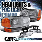 Lf2lblh-gmc99c-go Carpartsinnovate Gmc Sierra Yukon Xl Chrome Clear Headlights Bumper Lights