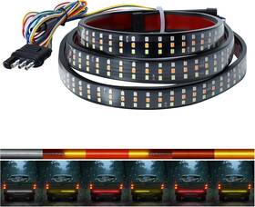 Trl-2503 Ligrel 60 Inch Truck Tailgate Light Bar - 432 Led Triple Row Strip With Red/white/yellow