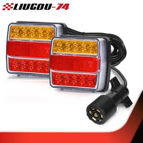 Lg-02sla0006ard Liugou74 For Trucks Trailers Rvs Suvs Magnetic Wired Led Towing &trailer Tail Lights Kit