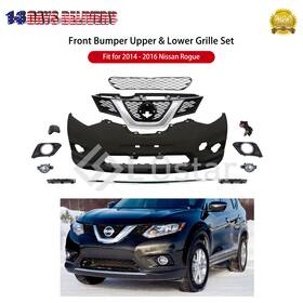 Lsot002426a Lostar B C Complete Front Bumper Upper And Lower Grille Set For 2014 2015 2016 Nissan Rogue