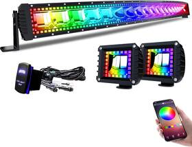 Lpteso 750266970608 Rgbw 52inch Rgb Curved Led Light Bar Red Green Blue