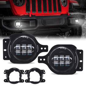 4wd01 Lusgwufad 4 Inch Round Sport Led Fog Lights Compatible With 2018-2021 Jeep Wrangler Jl