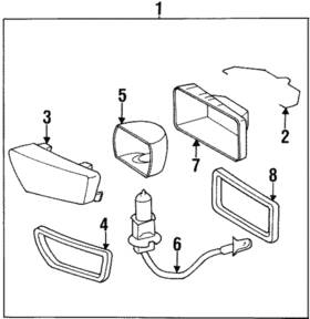140-820-14-56-64 Mercedes-benz Genuine Front Fog Lamp
