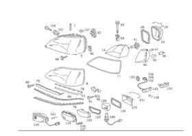 140-820-15-66-64 Mercedes-benz Genuine Lens