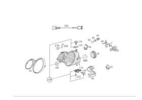 170-826-09-90-64 Mercedes-benz Genuine Lens