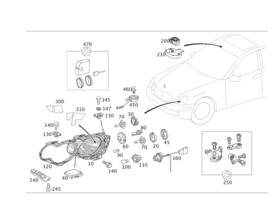203-820-17-56-64 Mercedes-benz Genuine Exterior Lamp