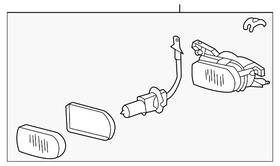 203-820-18-56-65 Mercedes-benz Genuine Front Fog Lamp