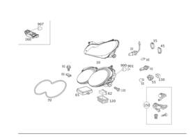 203-820-27-56-64 Mercedes-benz Genuine Fog Lamp