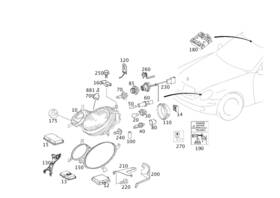 230-820-03-56-64 Mercedes-benz Genuine Fog Lamp