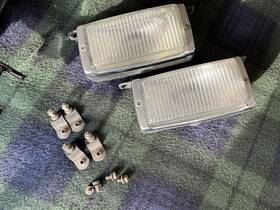 Le1203l Mercedes-benz R107 C107 Front Fog Light Fixtures And Mounting Hardware 2