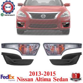 261353ta0a Mib-outlet 723650668368 New Front Signal Lights And Fog Light Covers For 2013-2015 Nissan Altima Sedan