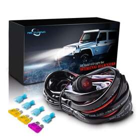 Cb-ws12 Mictuning Bid Wiring Harness Led Light Bar 40amp Relay Fuse On-off Switch 2 Lead