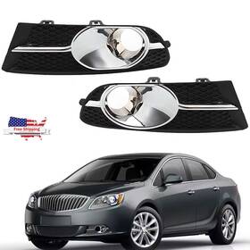 25887502 Miziauto Front Lh&rh Side Bumper Fog Light Cover Bezel Trim For 2012-2017 Buick Verano