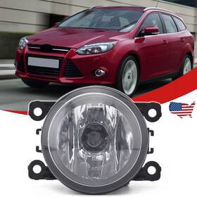 333-2037n-aq Miziauto Front Clear Lens Fog Light Bumper Lamp With Bulb For Ford Focus 2012 2013 2014