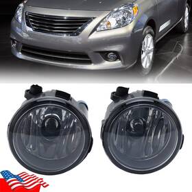 70-906-clear Miziauto Pair Front Bumper Fog Light Driving Lamp Left&right With Bulbs For Nissan Infiniti
