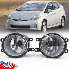 Msleb-pksafl-ldn0106-prius Miziauto For Toyota Prius 2010 2011 2012 Front Bumper Clear Lens Fog Light Driving Lamp
