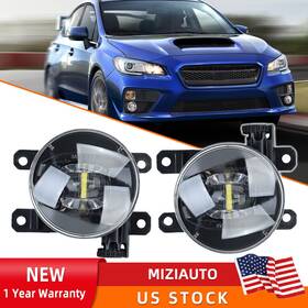 Stf0460-c-wrx Miziauto 2x Led Clear Fog Light For Subaru Wrx Sti 2015 2016 2017 Driving Lamp Left Right