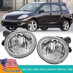 9594348 Miziuato Pair Fog Light Lamps For 2003-2008 Toyota Matrix Pontiac Vibe 2005-2010 Scion Tc