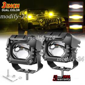 Cl993b Mod Pair 3inch 280w Led Work Light Bar Amber/white Pods Driving Spot Fog Offroad Suv
