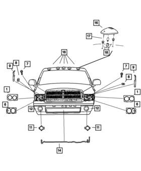 2ame77475a Mopar Genuine Fog Lamp And Bracket Left