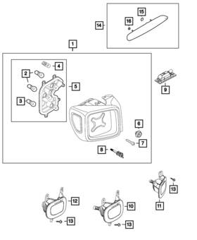 68255511aa Mopar Genuine Rear Fog Lamp Export