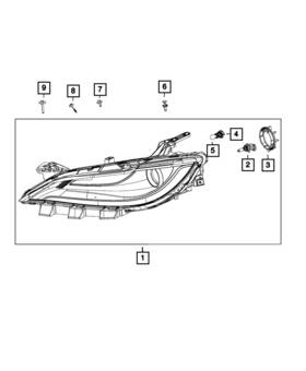 68422068aa Mopar Genuine Headlamp Right