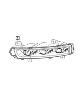 68425742ad Mopar Genuine Front Fog Lamp Right