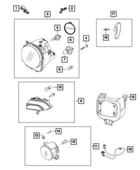 68439332aa Mopar Genuine Fog Lamp Right
