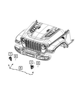 68503997aa Mopar Genuine Front Fog Lamp Left