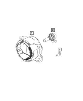 68507288aa Mopar Genuine Fog Lamp