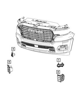 68551069aa Mopar Genuine Fog Lamp