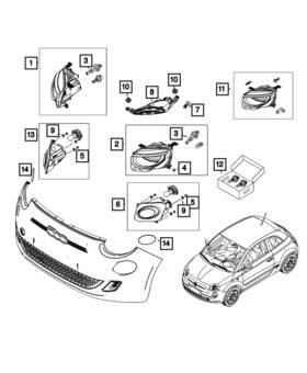68656417aa Mopar Genuine Fog Lamp