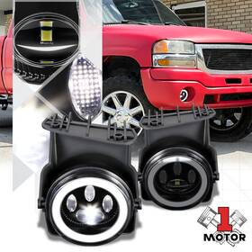 Mt1-hc853ltzlf Motor-1 Clear Lens Led Projector Fog Light Lamps For 03-07 Gmc Sierra 1500/2500/3500