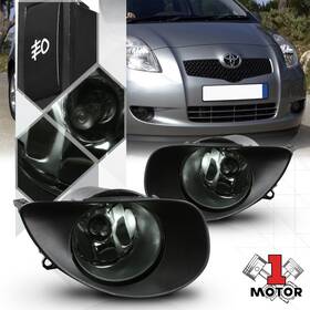 Mt1-msd360raytlf Motor-1 Smoke Fog Light Bumper Lamps With Switch Harness Bezel For 07-08 Toyota Yaris 2/3dr