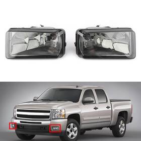 Motorshop168 212500237316 Fog Driving Light Smoke Fit Chevy Silverado Tahoe Suburban Avalanche 2007-2013