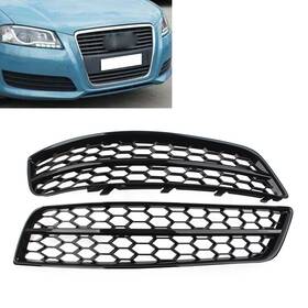 Motorshop168 310004782490 2pcs Front Bumper Mesh Fog Light Grille Without Hole For Audi A3 8p 09-13