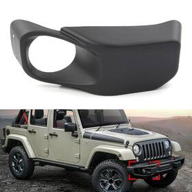 Motorshop168 550753631292 Right Side Front Bumper Fog Light Lamp Bezels For Jeep Wrangler 2013-2017 2014
