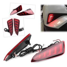 Motorshop168 550755278761 Car Led Rear Bumper Lamps Fog Brake Tail Lights For Toyota Chr 2016-2022 Pair