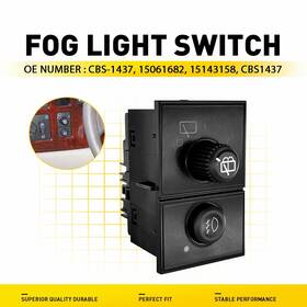 Cbs-1437 Motorwarehouse Fit Chevrolet Avalanche 1500 2500 2003-2006 Fog Light Cargo Lamp Switch 9-pins