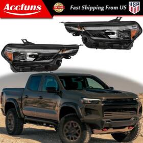 Afu67584f Munirater Headlight Led Right Left Side For Chevrolet Colorado 2023-2025 Black Headlamp