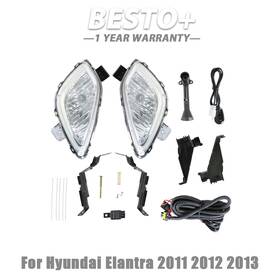 Btp10440p Munirater Clear For Hyundai Elantra 2011-2013 Fog Light Front Bumper Lamps With Switch Wiring