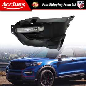 Lb5z-15266-aa Munirater Lh Side Led Fog Lights Lamp Trim Cover Kit With Blubs For 2020-2021 Ford Explorer