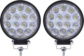 Muvkqc 783952837398 Led Light Bar 4.5 Inch Round Work 42w 10000lm 12v 24v 4.5in Round-42w-2pack